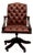 English Chesterfield Office Chair in Leather For Sale