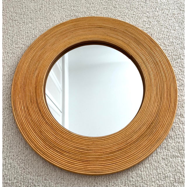 Round Rattan Wall Mirror Chairish