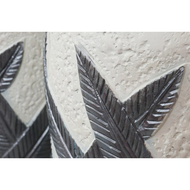 1980s Serge Roche Attr. Banana Leaf Table Lamps, a Pair For Sale - Image 5 of 7