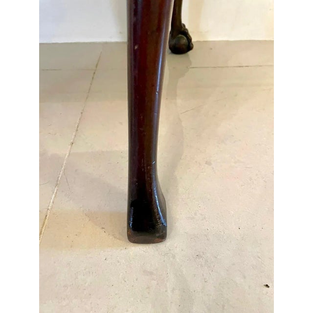 Wood Antique Victorian Carved Mahogany Desk Chair For Sale - Image 7 of 16