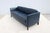 MCM Style Mark Goetz for Bernhardt Design Moreau Sofa in Navy Blue Leather For Sale In New York - Image 6 of 18