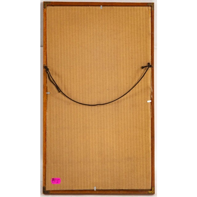 Mid 20th Century Vintage "Carp and Pine Branch" After Okyo Bamboo Framed Color Print For Sale - Image 4 of 10