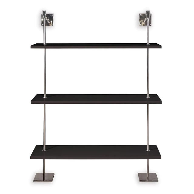Marais 3Tier Black & Nickel Shelf 48"W Chairish