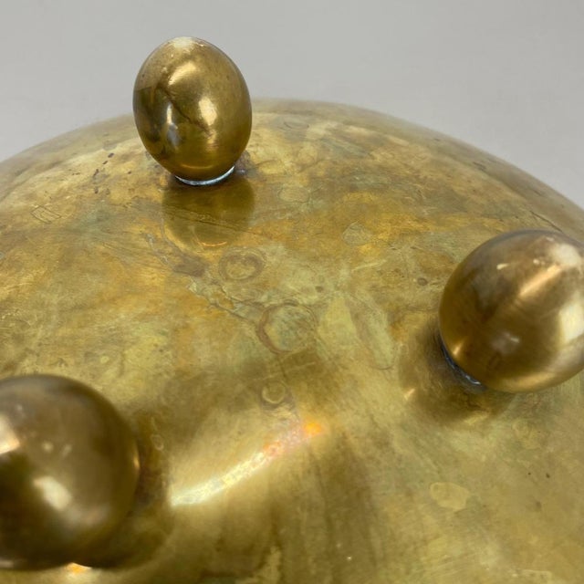 Large Brass Handmade Shell Plate Desk Element in the style of Auböck, Austria, 1950s For Sale - Image 17 of 18