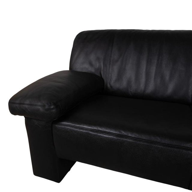 Black Leather Two-Seater Sofa from Koinor For Sale - Image 5 of 12