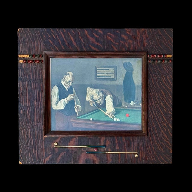 This rare early 20th-century photogravure by Art Nouveau artist M. Duspar depicts a detailed scene of two men engaged in a...