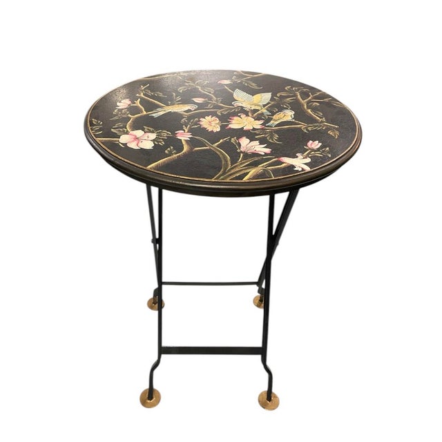 This elegant round side table by Grand & C blends functional design with refined decorative appeal. The tray-style top...
