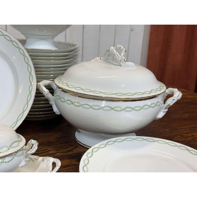 Limoges Porcelain Dinner Service by J.B. Tricard et Cie, Set of 95 For Sale - Image 13 of 18