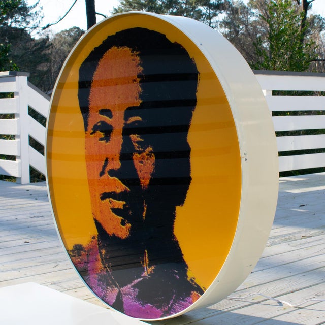 Andy Warhol Lightbox Acrylic Print, Mao Tse Tung Silkscreen, Circa 1970 After Andy Warhol For Sale - Image 4 of 18