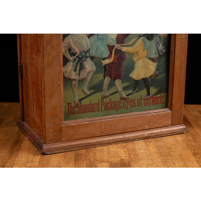 Brown Early 20th Century Diamond Dyes Point-of-Sale Countertop Cabinet For Sale - Image 8 of 13