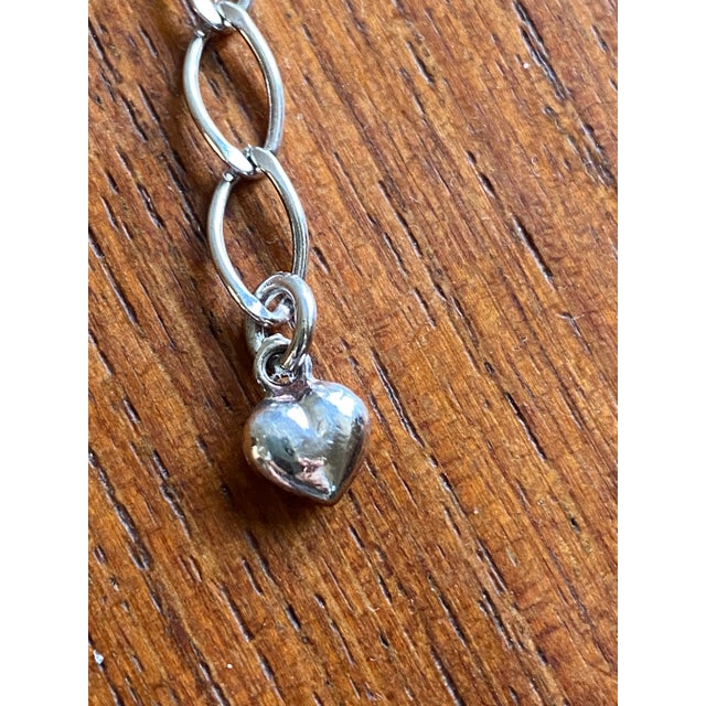 Turquoise Modernist Graduated Turquoise + Sterling Silver Necklace For Sale - Image 8 of 12