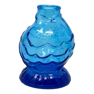 Late 20th Century Wheaton "Tuscan Springs Cal Catarran Cure" Blue Glass Bottle