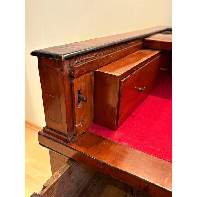 Late 18th Century Empire Roll Top Writing Desk in Nutwood For Sale - Image 15 of 18