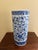 Vintage Chinoiserie Blue and White Porcelain Umbrella Stand For Sale - Image 4 of 6