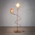 Wood and Brass Floor Lamp with Sun and Moon-Shaped Diffusers in the Style of Cordon Tones, 1980s, in None conditions....