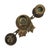 Art Nouveau Gilt Metal Three Light Candelabrum With Leaf and Vine Base 8.5" For Sale - Image 11 of 12
