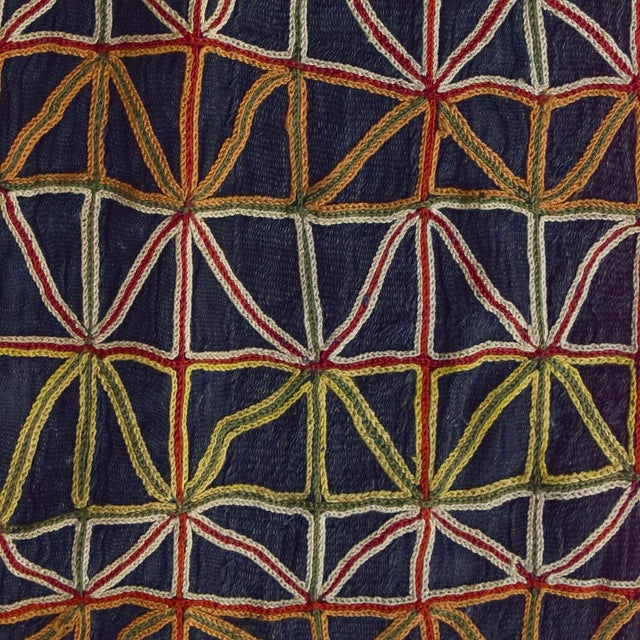African Early 20th Century Wodaabe Bororo Embroidered Tunic Sidley Collection 17x112 inches For Sale - Image 3 of 7