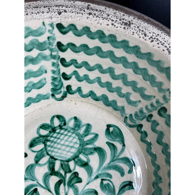 Large Spanish Fajalauza Lebrillo Ceramic Bowl For Sale - Image 3 of 8