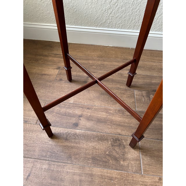 Wood 1980s Baker Furniture Neoclassical Mahogany Side Table For Sale - Image 7 of 10