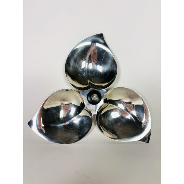 Early 20th Century Early 20th Century F. B. Rogers Silver Co. Silver-Plated Three-Leaf Candy Dish / Nut Server For Sale - Image 5 of 12
