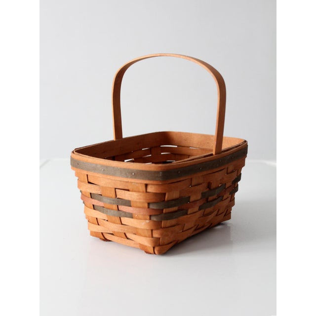 1991 Lonaberger Market Basket With Handle For Sale - Image 9 of 12