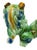 Grandmillennial 12” Mid-Century Japanese Shishi Foo Dogs in Vivid Sancai Glaze - Pair For Sale - Image 14 of 18