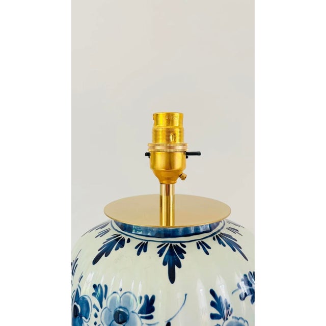 Antique Delft Table Lamp from Royal Delft For Sale - Image 3 of 6