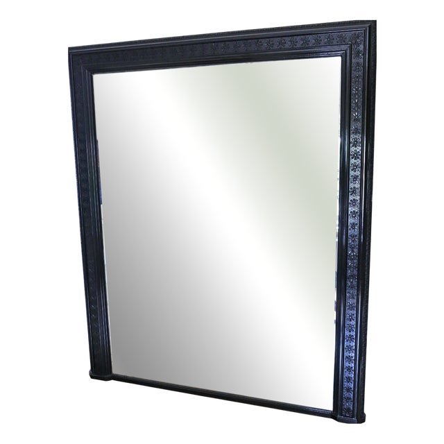 Large Antique Floor or Overmantle Wall Mirror, Late 19th Century For Sale