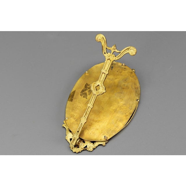 French Louis XVI Bronze Oval Desktop Picture Frame, 1900s For Sale - Image 18 of 18