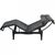 Black LC4 Chaise Lounge in Black Leather by Le Corbusier, 2000s For Sale - Image 8 of 12