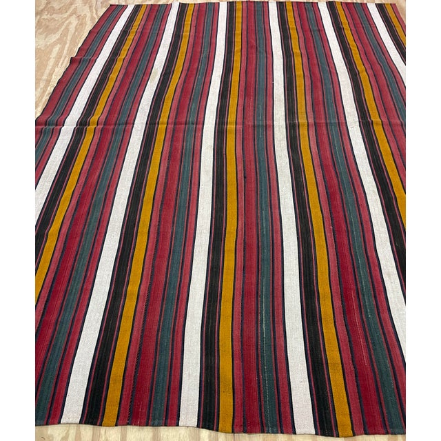 Antique Persian Jajim Kilim Persian Carpet For Sale - Image 9 of 9