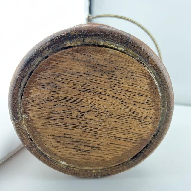 Late 19th Century Monogrammed Oak and Silver Plate Tobacco Jar or Ice Bucket With Shield Cartouche For Sale - Image 9 of 9