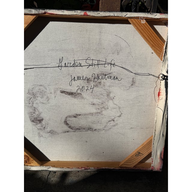 Expressionist Table in Garden Original Oil Painting Hartman For Sale In San Francisco - Image 6 of 6