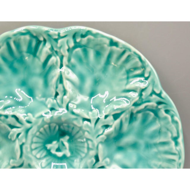 Gien French Oyster Plate For Sale - Image 4 of 11