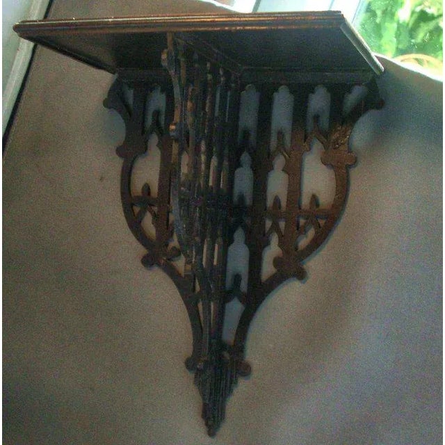 19th Century English Regency Chippendale Gothic Mahogany Wall Bracket For Sale - Image 10 of 11