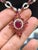 2010s 15.66 Carat Ruby & 3.17 Carat Diamond Cross Pendant Necklace in 18K Solid Gold For Sale - Image 5 of 6