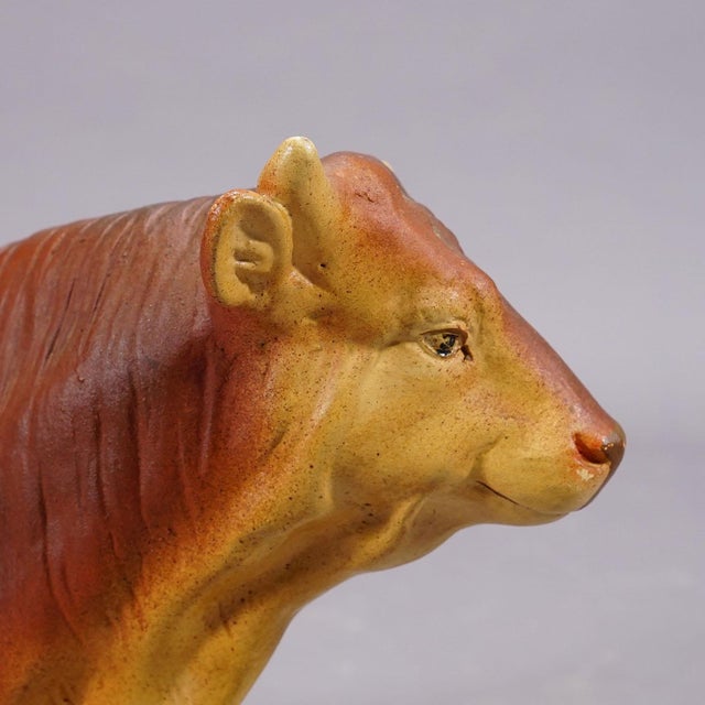 Figurative Antique Butchery Window Decoration of an Ox , Germany 1950s For Sale - Image 3 of 6