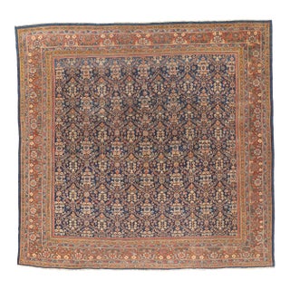 Antique Persian Mahal Rug, 11'01 X 11'11 For Sale