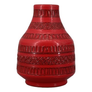 Rimini Rosso Vase by Aldo Londi for Bitossi, Italy, 1960s For Sale