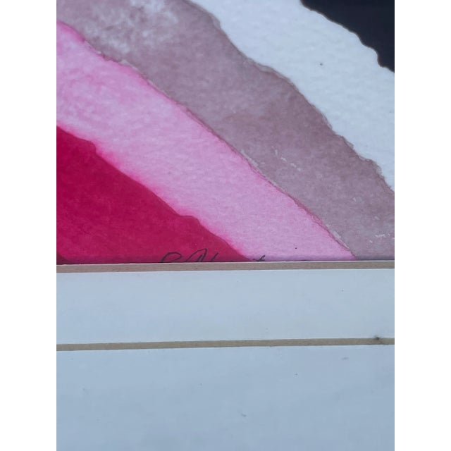 1980s Southwestern Monumental Rita Thornton Signed Original Watercolor For Sale - Image 5 of 8