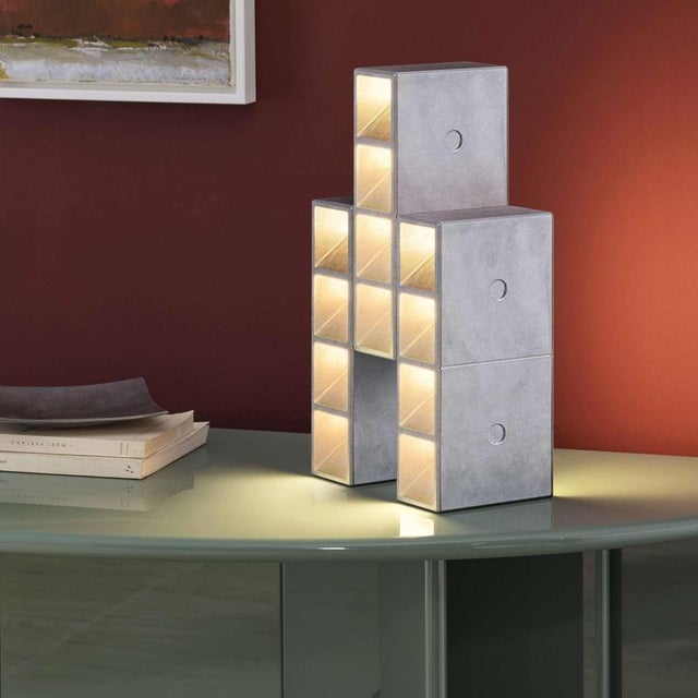 Aluminium Champagne Painted Tsai Table Lamp by Mario Tsai for Cassina For Sale - Image 15 of 17