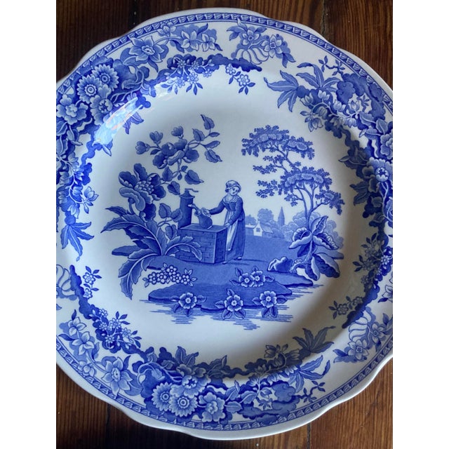 Royal Blue Set of 11 Room Collection Spode Blue Room Dinner Plates For Sale - Image 8 of 13