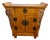 Late 20th Century Hand-Carved Chinese Elmwood Cabinet With Brass Hardware For Sale