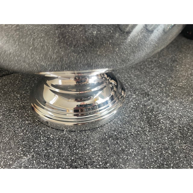 1990s Silver-Plated Punch Bowl Set For Sale - Image 4 of 9