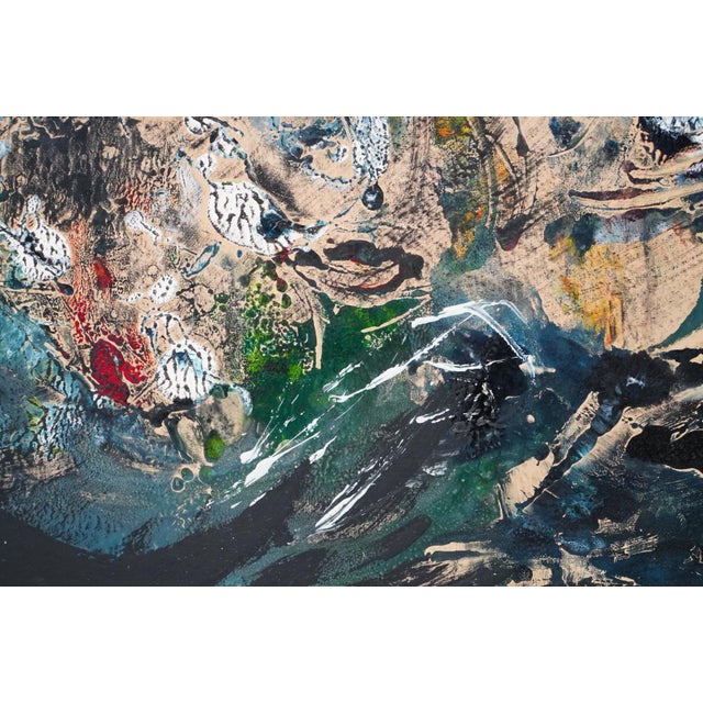 Jan Burssens, Composition, 1960, Oil on Board For Sale - Image 4 of 9