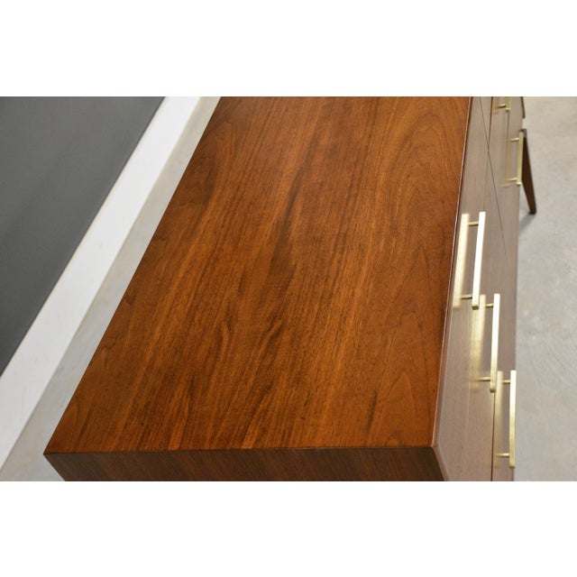 1960s Refinished Walnut Long Dresser by Ramseur For Sale In Boston - Image 6 of 11