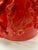 Red Vibrant Italian Red Majolica Leaf-Appliqué Planters For Sale - Image 8 of 12