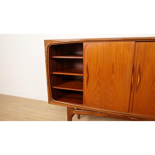 Vintage Danish Teak Highboard by Johannes Andersen for Silkeborg For Sale - Image 16 of 18