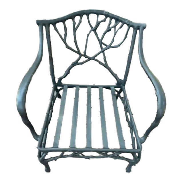 Vintage Veneman Twig & Branch Patio Club Chair, Attributed For Sale