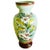Beautiful antique Victorian Art Nouveau vase made with uranium glass and hand-painted floral decoration from circa the...